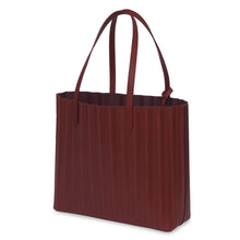 Load image into Gallery viewer, Bordo Tanned Pleated Tote - Bordo
