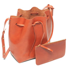 Load image into Gallery viewer, Bucket Bag - Brandy/Raw
